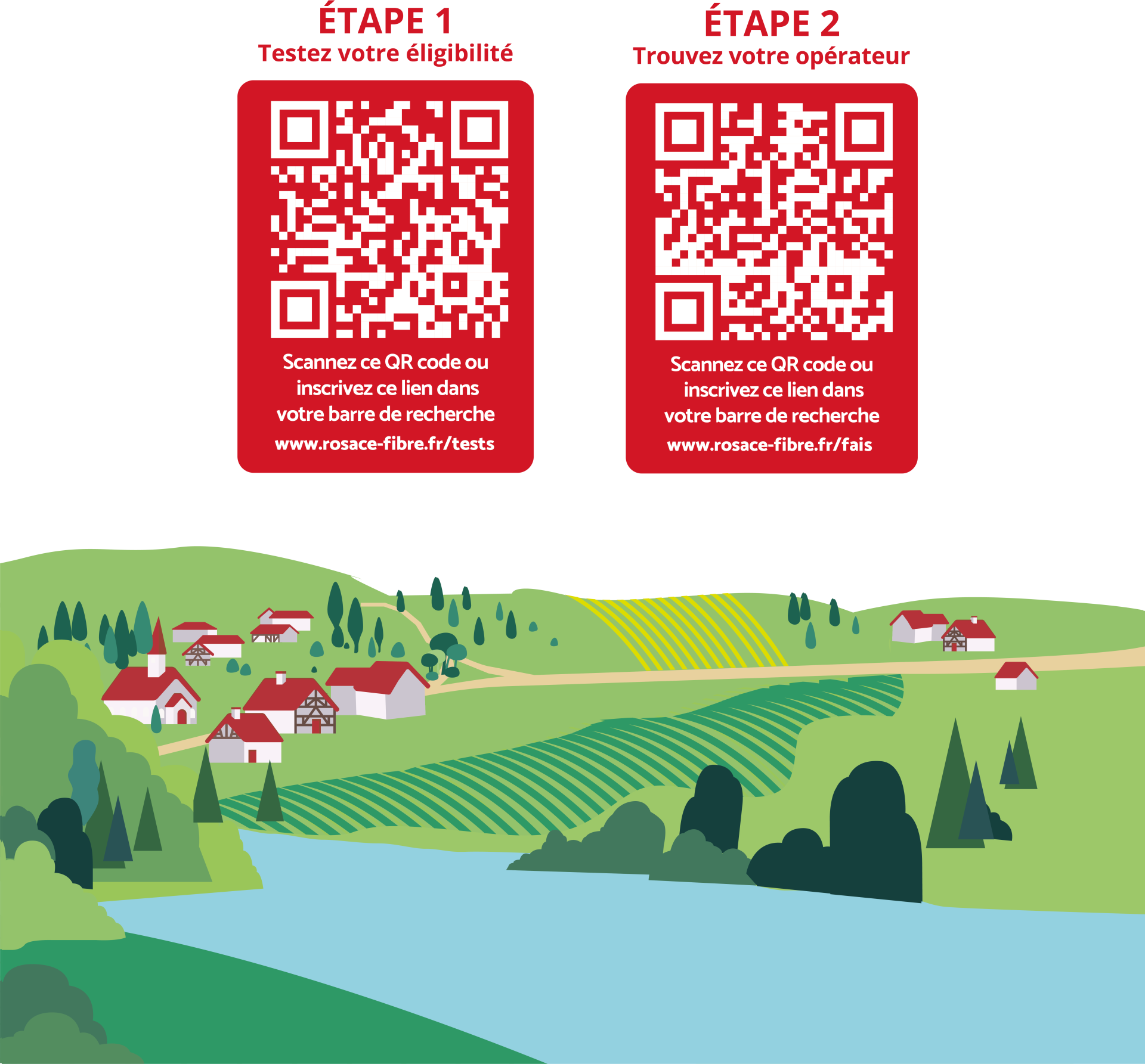 Paysage et qr codes